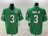 Men's Philadelphia Eagles #3 Nolan Smith Jr. Green 2025 Super Bowl LIX Patch F.U.S.E. Throwback Vapor Untouchable Limited Stitched Jersey,baseball caps,new era cap wholesale,wholesale hats